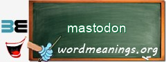 WordMeaning blackboard for mastodon